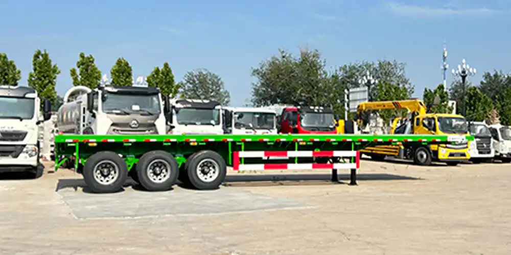 12 metre flatbed 3 axle truck trailers