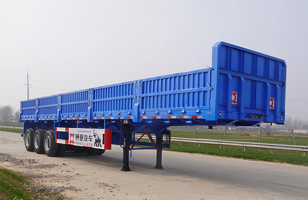 3 axle side wall semi trailer with twist lock cover