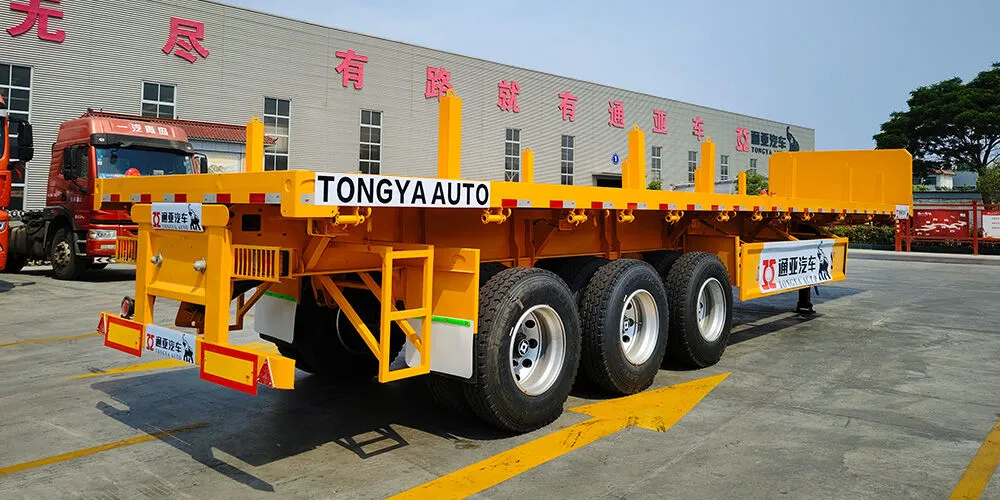 Side Dump Flatbed Semi Trailer with Column